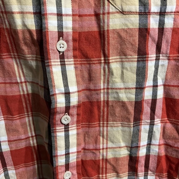 Pendleton Seaside Shirt Short Sleeve Button Down Mens Medium Orange - Picture 3 of 4